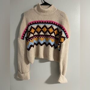Cozy Multicolor Turtleneck Sweater
